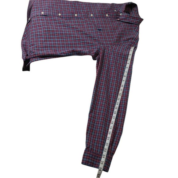 Ralph Lauren Mens Flannel Shirt Large Long Sleeve Button Down Red Plaid - Picture 8 of 9